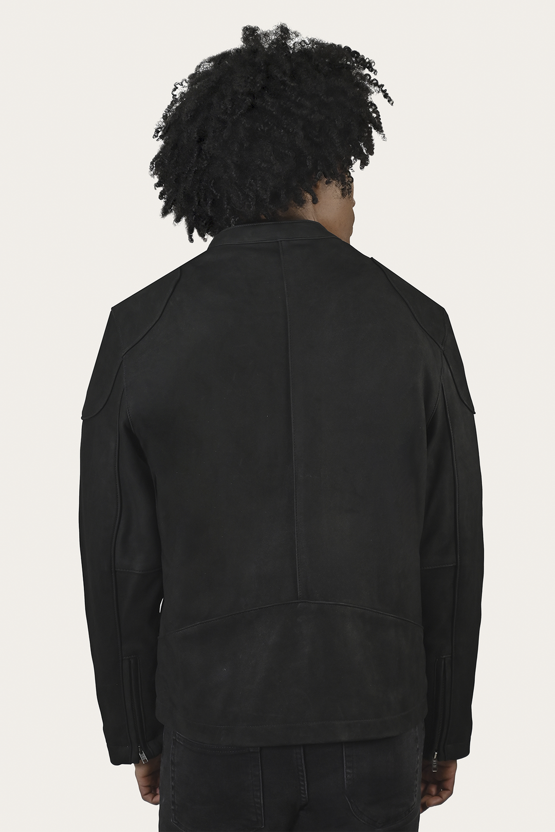 Frye Latest | Men’s Black Gannon Lamb Leather Racer Jacket