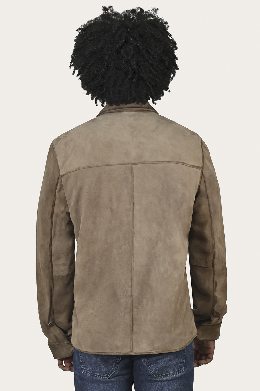 Frye Hot Sale | Men’s Taupe Brock Suede Utility Shacket