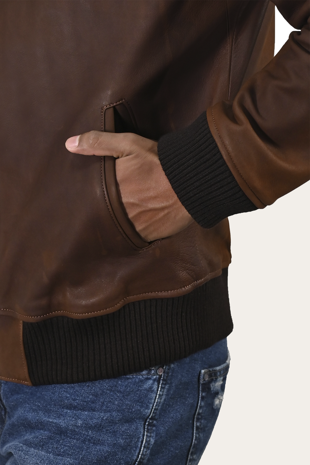 Frye Best Price | Men’s Cognac Clay Leather Bomber Jacket