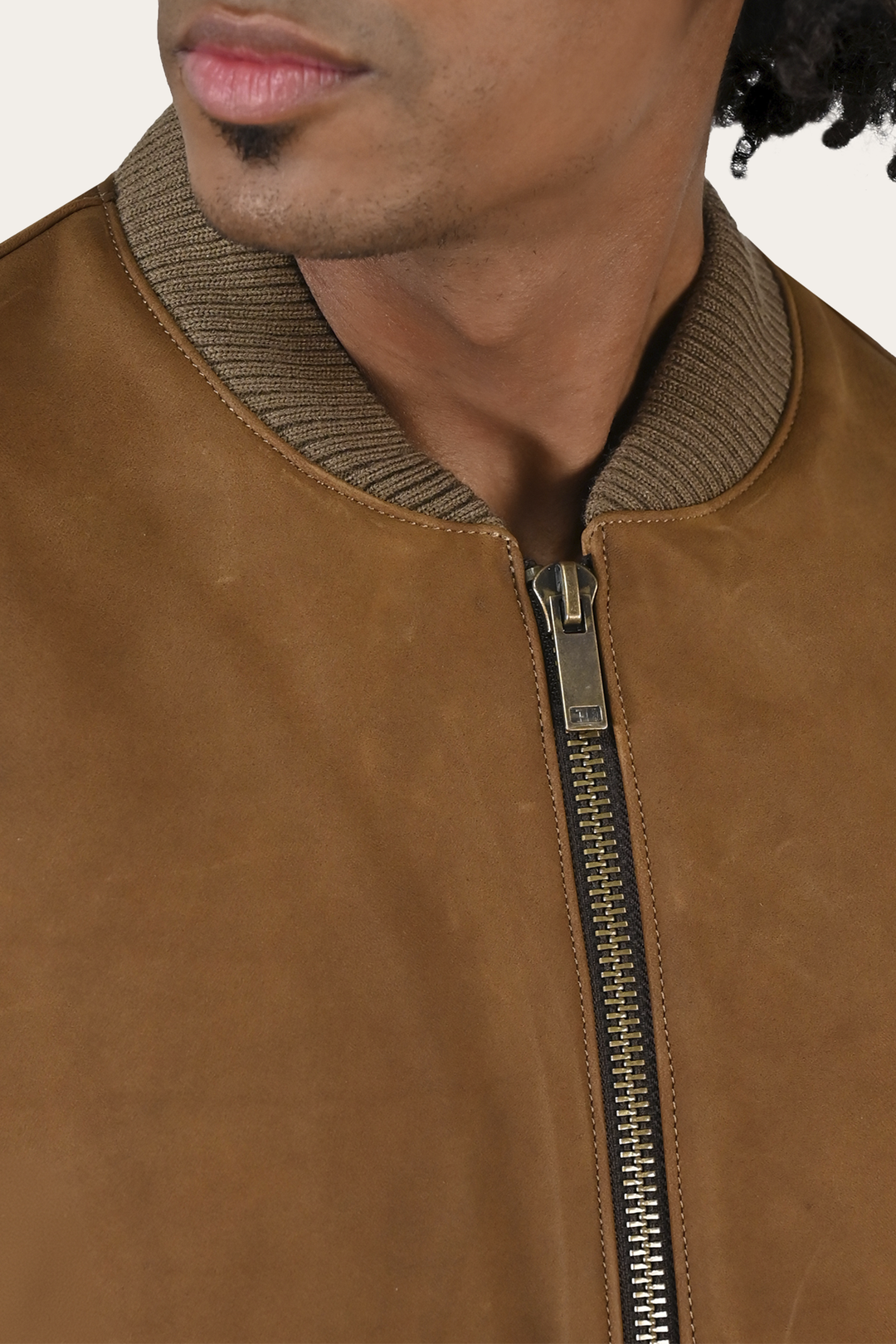 Frye Quality | Men’s Burnt Copper Clay Leather Bomber Jacket