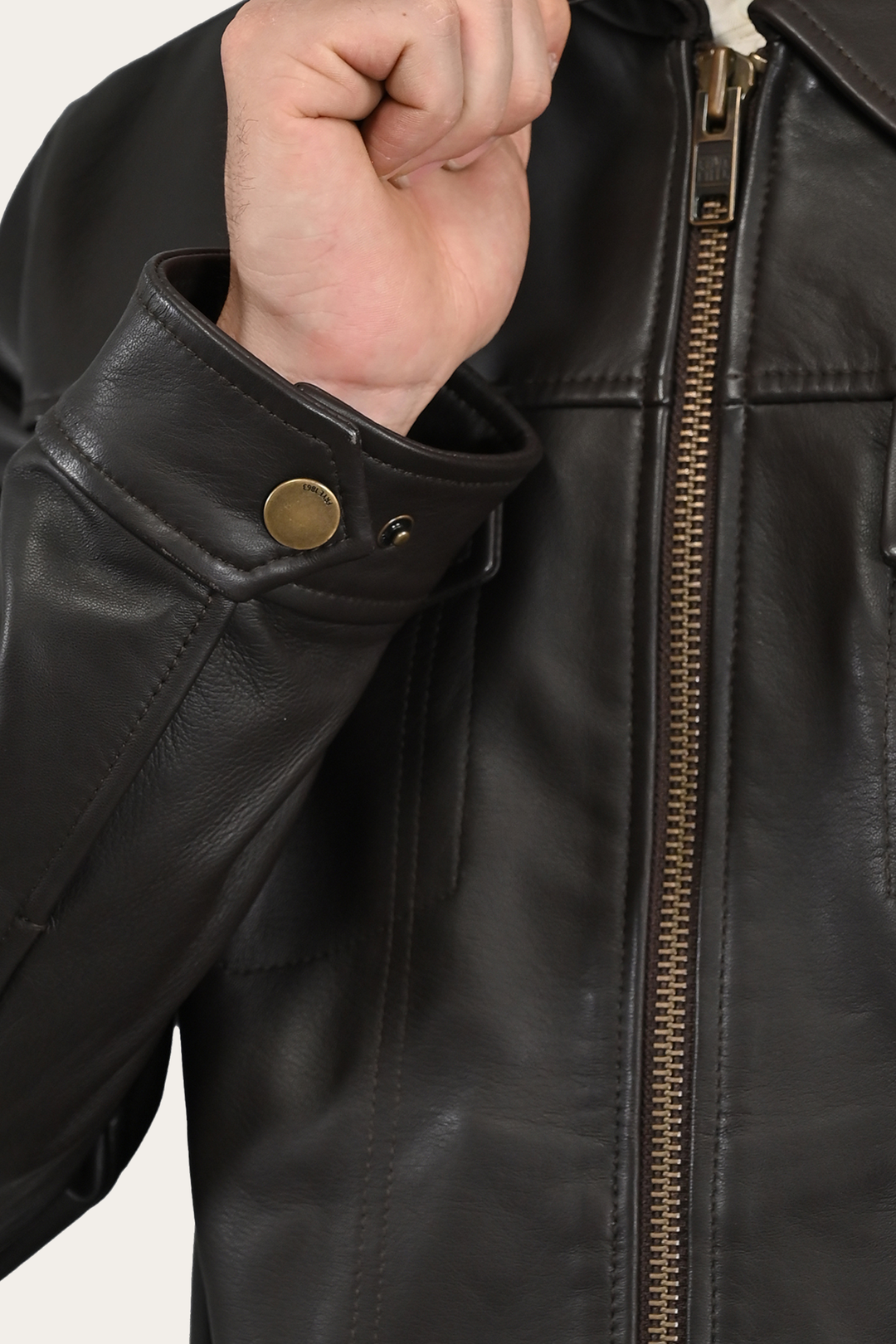 Frye Special Offer | Men’s Dark Brown Durango Trucker Leather Jacket