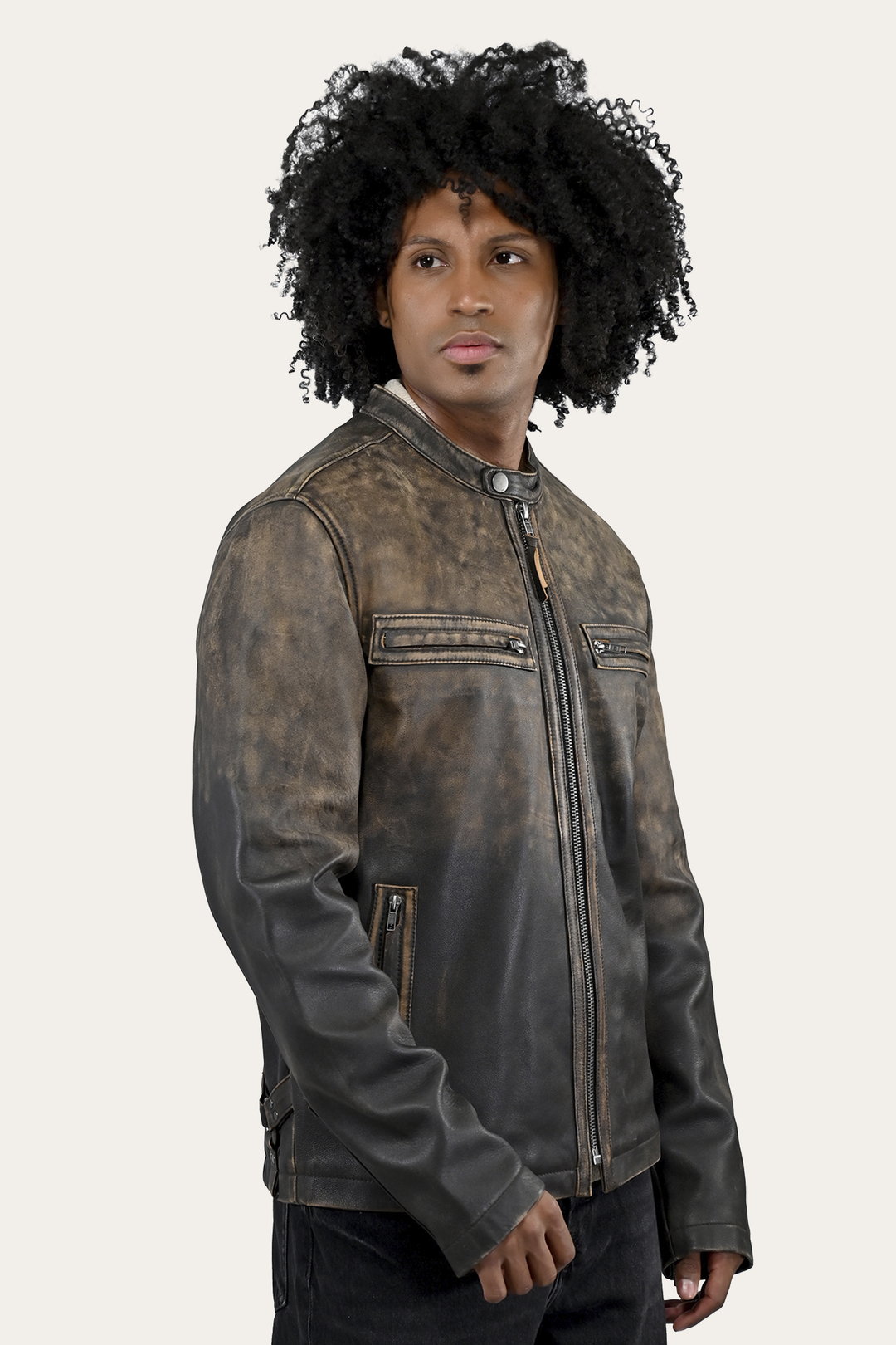 Frye Deals | Men’s Brown Beige Leland Ombre Leather Jacket