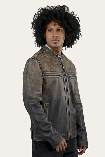Frye Deals | Men’s Brown Beige Leland Ombre Leather Jacket