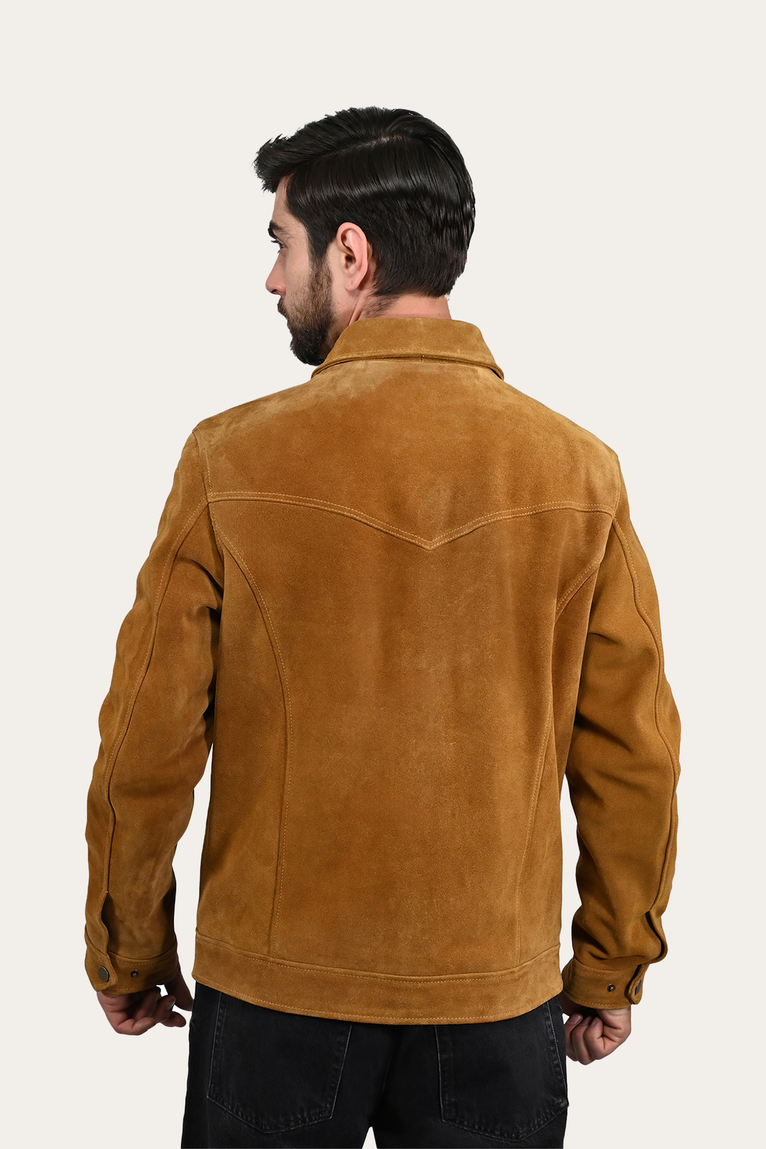 Frye New | Men’s Tan Trailblazer Trucker Suede Jacket