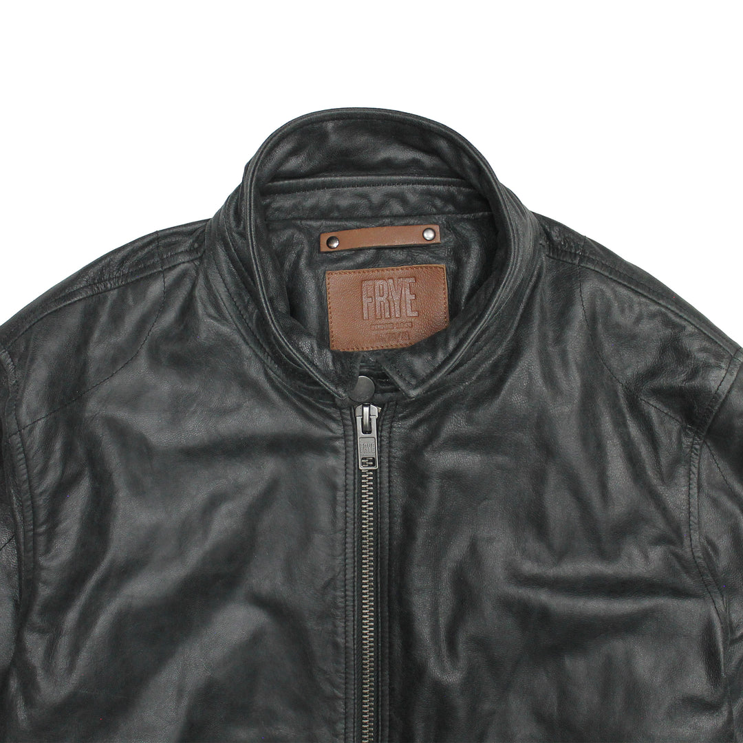 Frye Special Offer | Men’s Black Lawton Modern Nappa Biker Jacket