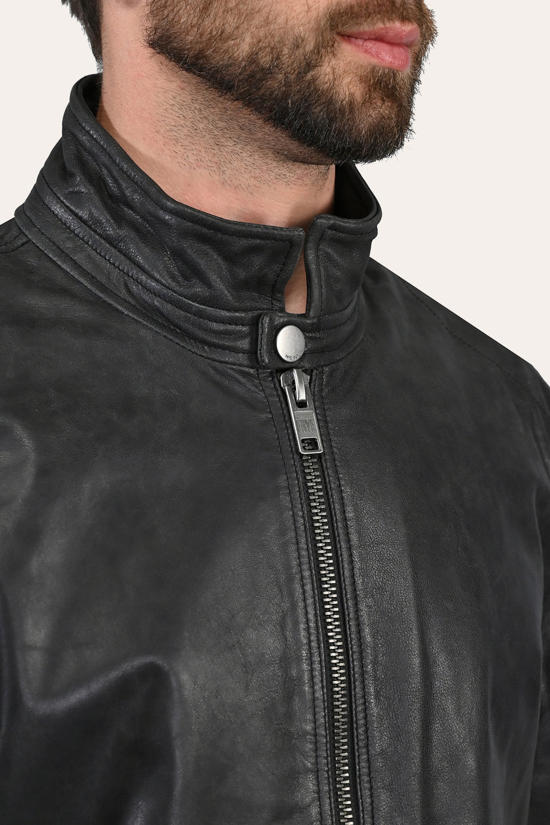 Frye Special Offer | Men’s Black Lawton Modern Nappa Biker Jacket
