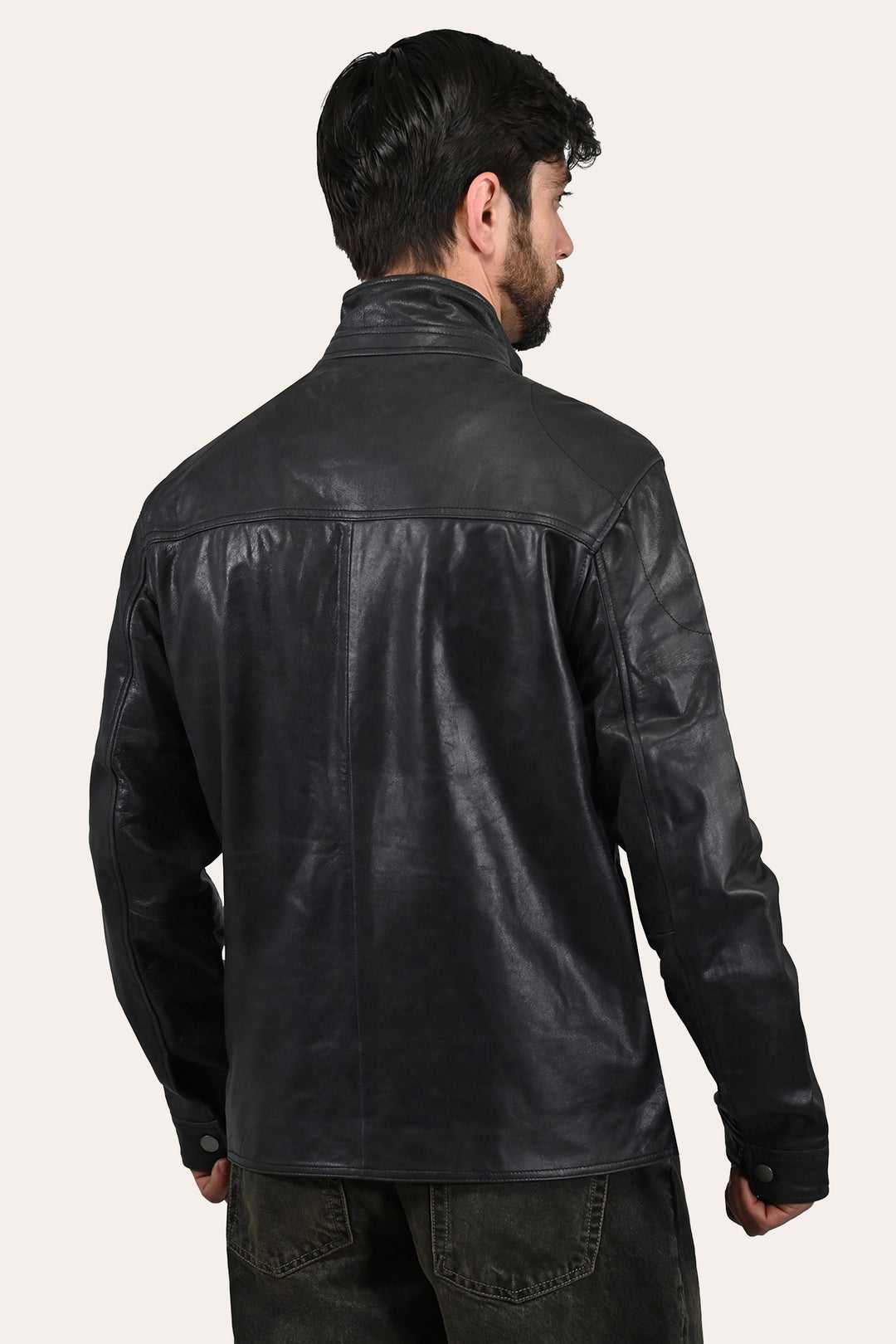 Frye Special Offer | Men’s Black Lawton Modern Nappa Biker Jacket