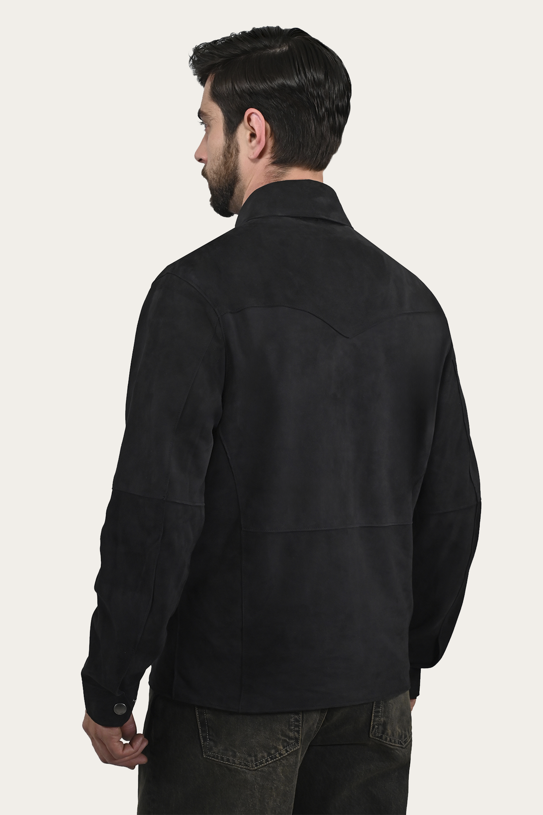 Frye Classic | Men’s Navy Blue Judd Minimalist Suede Shacket