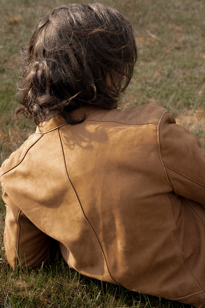 Frye Featured | Men’s Tobacco Desert Racer Leather Jacket