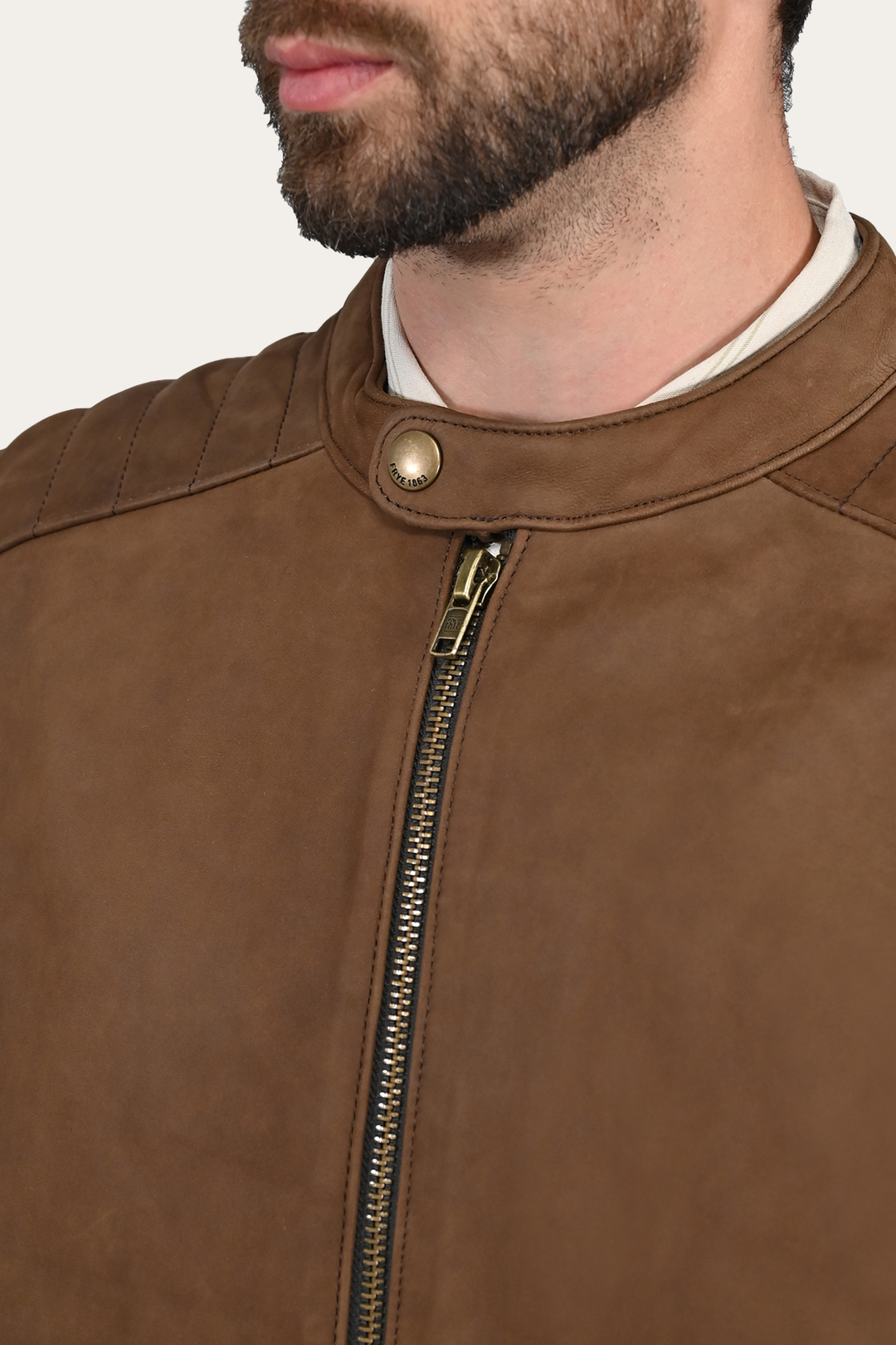 Frye Featured | Men’s Tobacco Desert Racer Leather Jacket