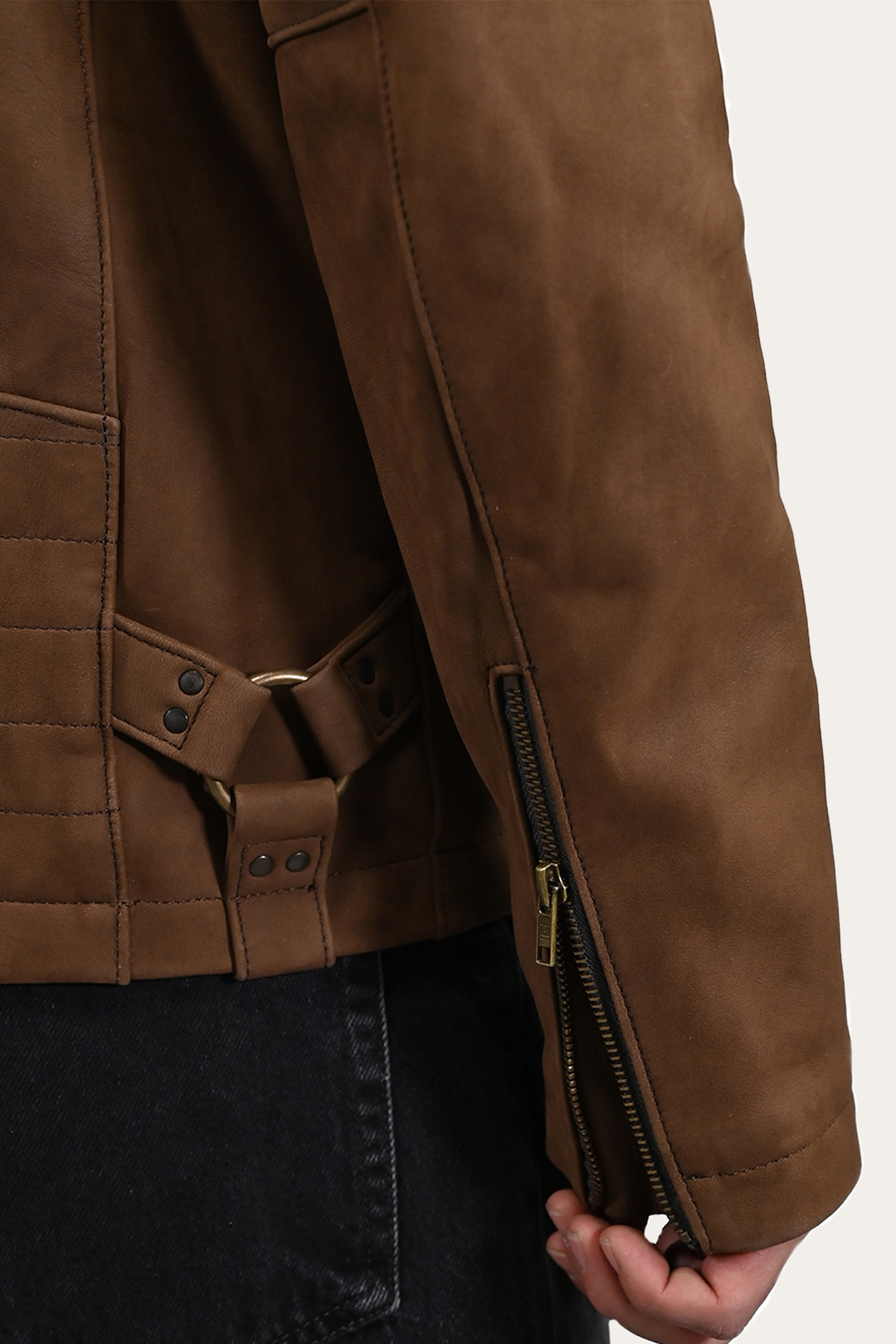 Frye Featured | Men’s Tobacco Desert Racer Leather Jacket