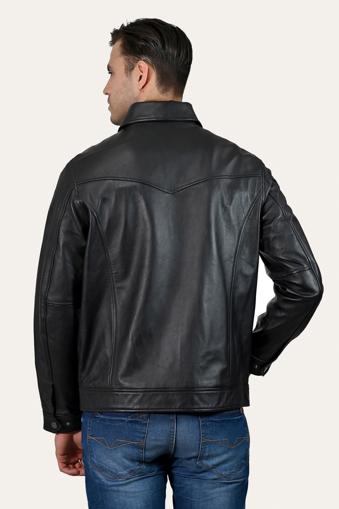 Frye Sale | Men’s Black Durango Trucker Leather Jacket