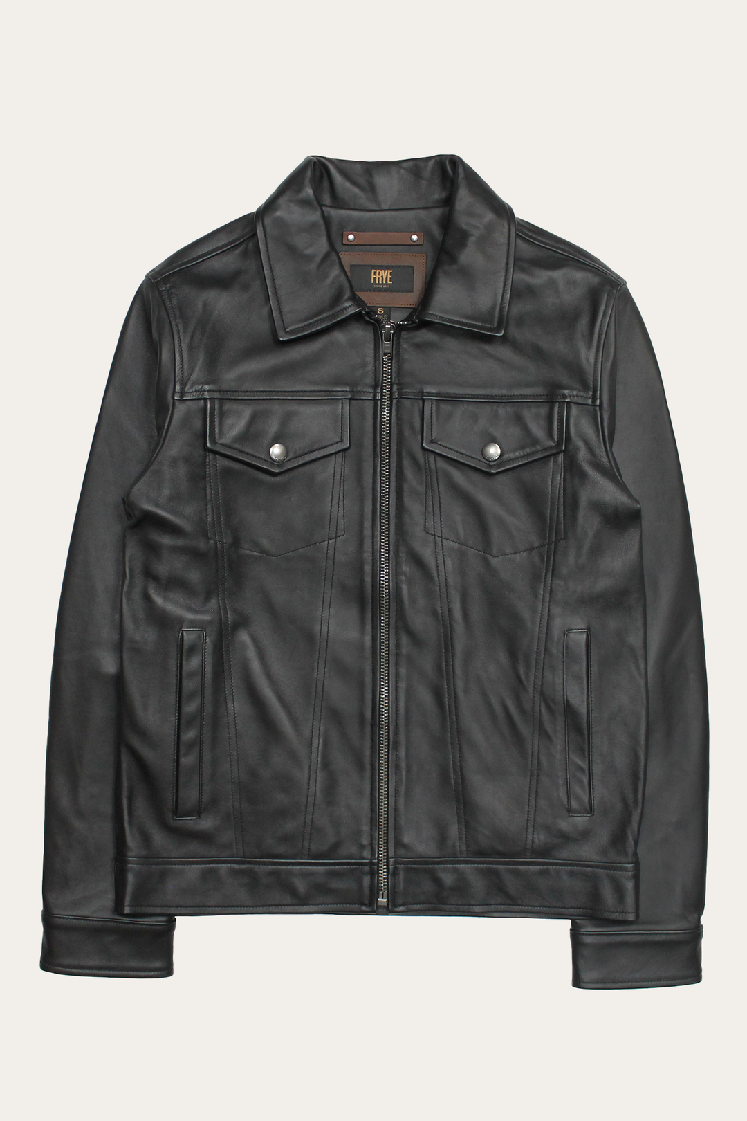 Frye Sale | Men’s Black Durango Trucker Leather Jacket