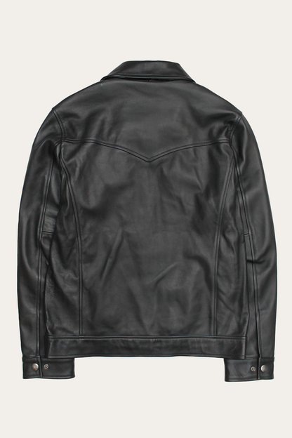 Frye Sale | Men’s Black Durango Trucker Leather Jacket