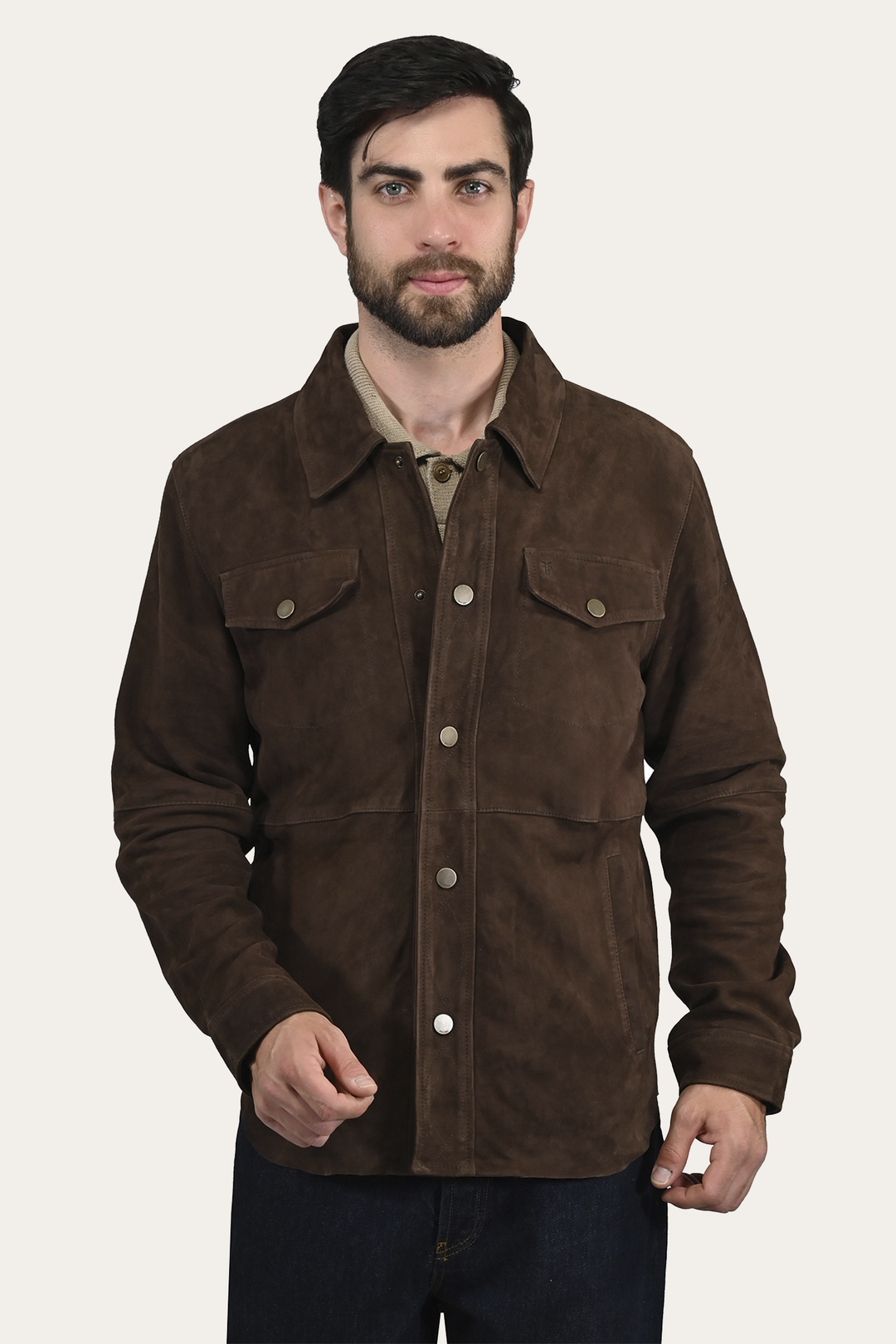 Frye Classic | Men’s Dark Brown Authentic Suede Shacket