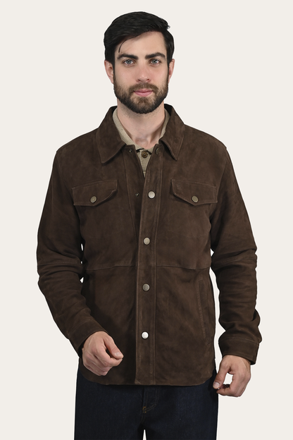 Frye Classic | Men’s Dark Brown Authentic Suede Shacket