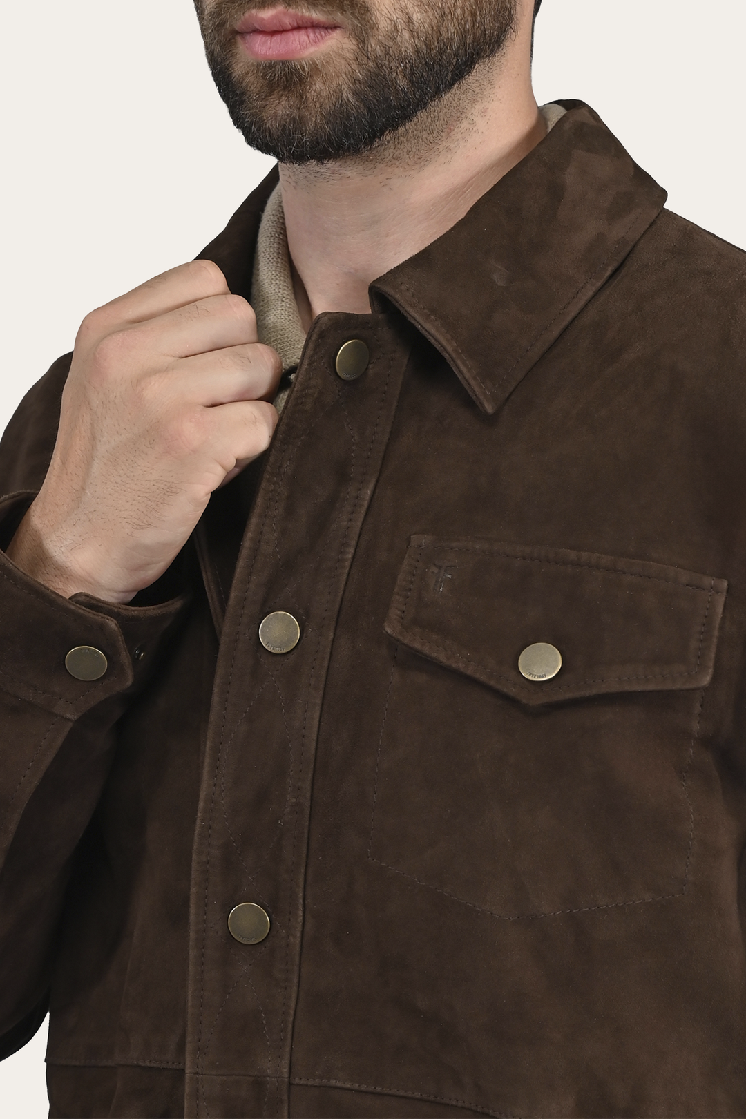 Frye Classic | Men’s Dark Brown Authentic Suede Shacket
