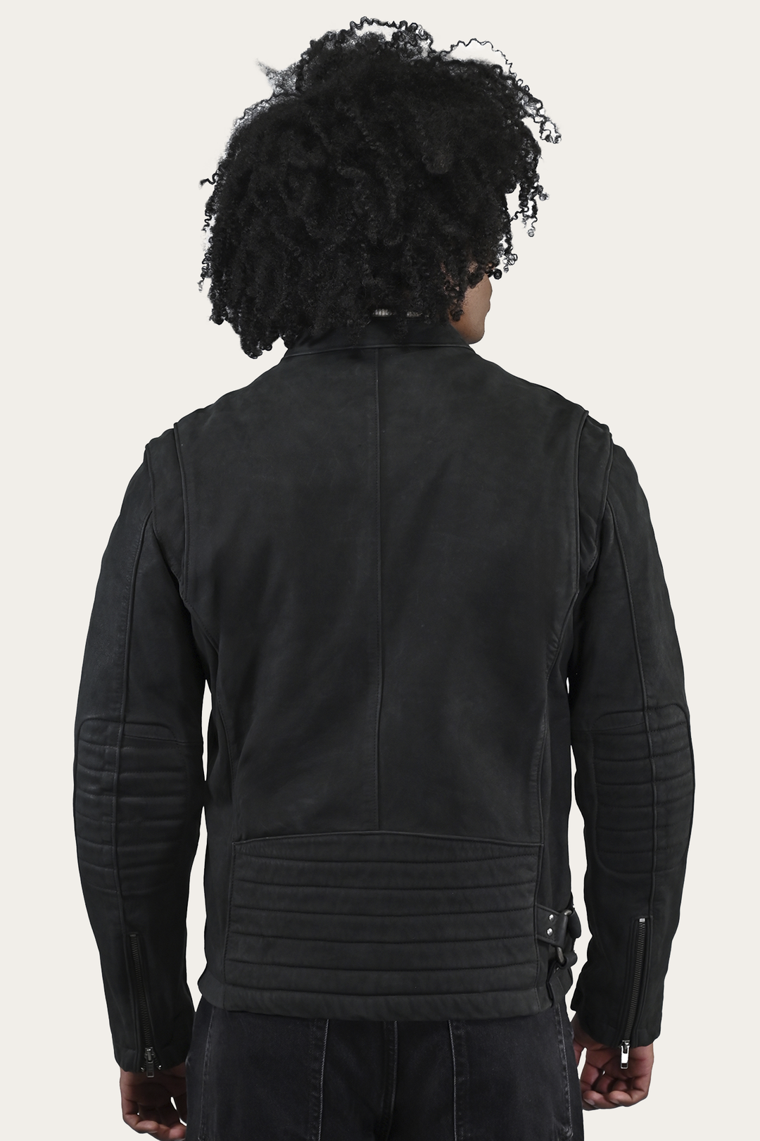 Frye Special Offer | Men’s Black Cattleman Vintage Cafe Racer Leather Jacket