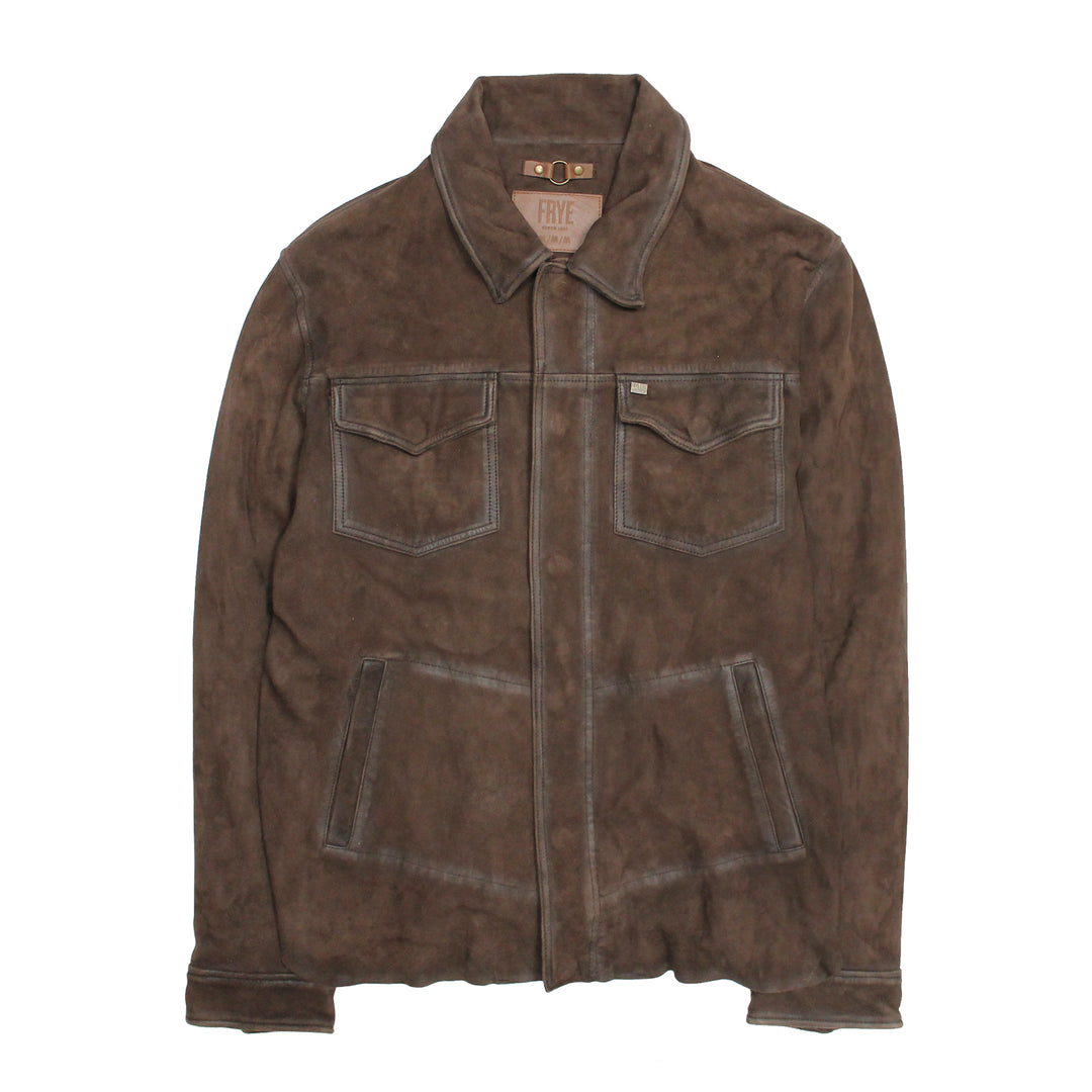 Frye Essential | Men’s Dark Brown Brody Suede Shacket