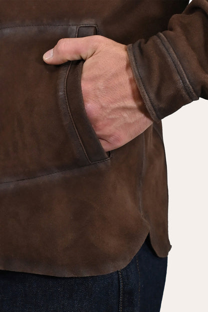 Frye Essential | Men’s Dark Brown Brody Suede Shacket