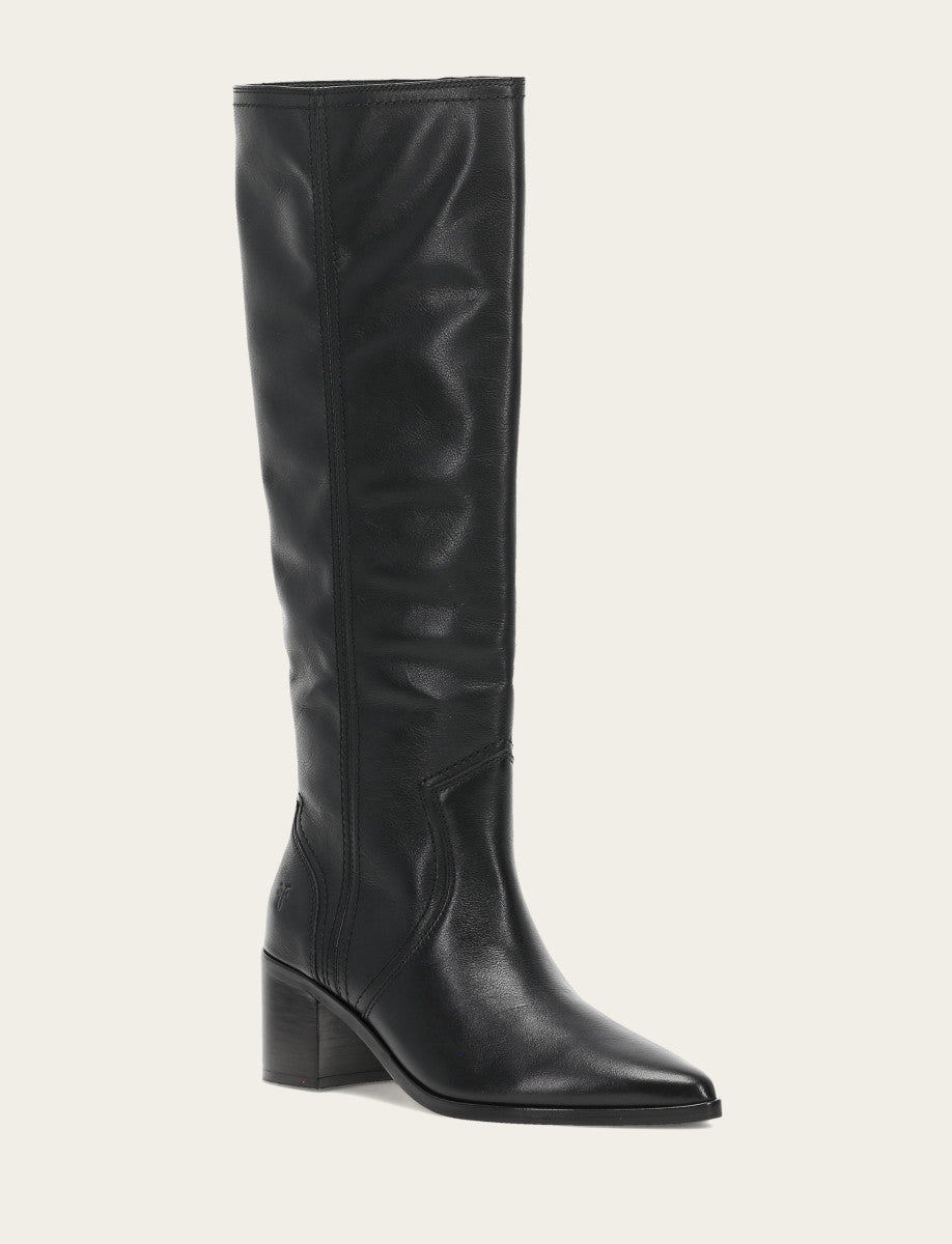 Frye Smart Buy | Women's Black Sadie Softy Tall Booties