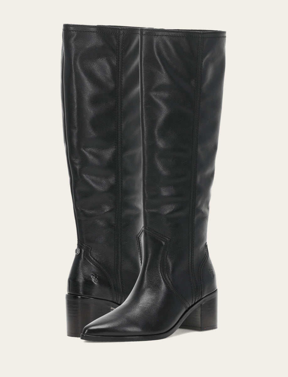 Frye Smart Buy | Women's Black Sadie Softy Tall Booties