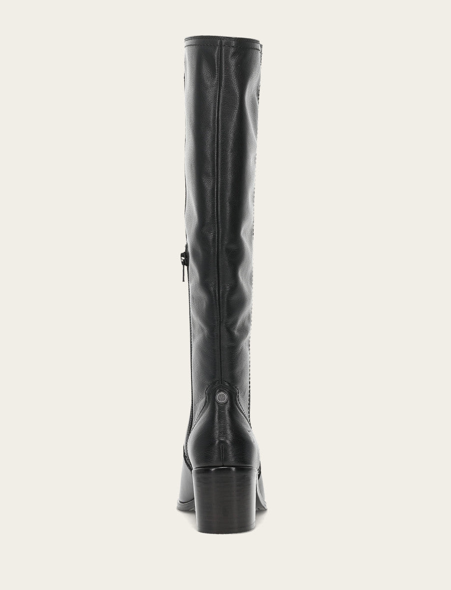 Frye Smart Buy | Women's Black Sadie Softy Tall Booties