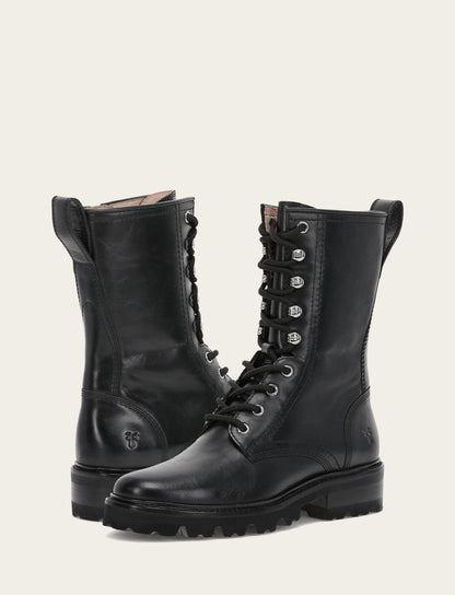 Frye Popular | Women's Black Olivia Combat Boots