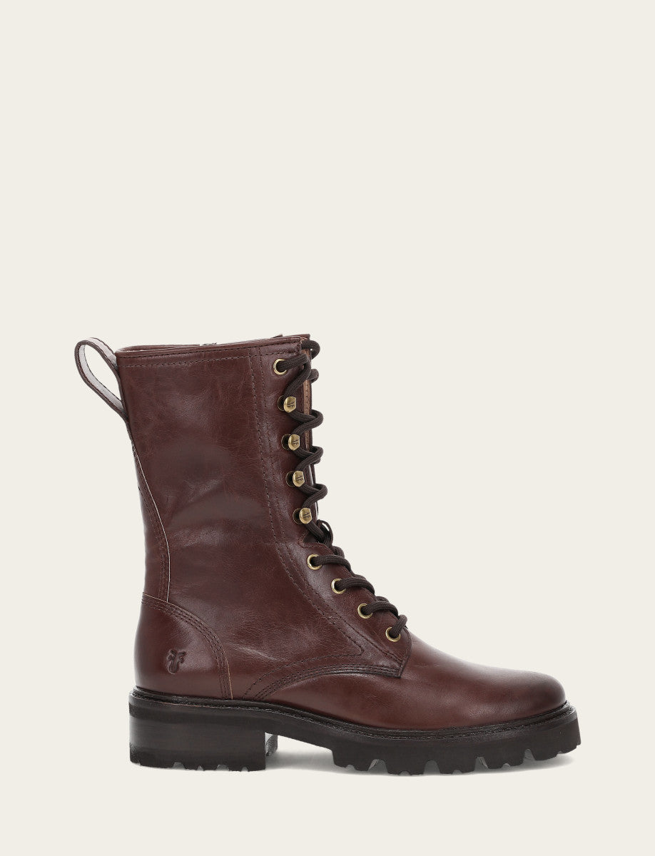 Frye Discount | Women's Bourbon Olivia Combat Boots