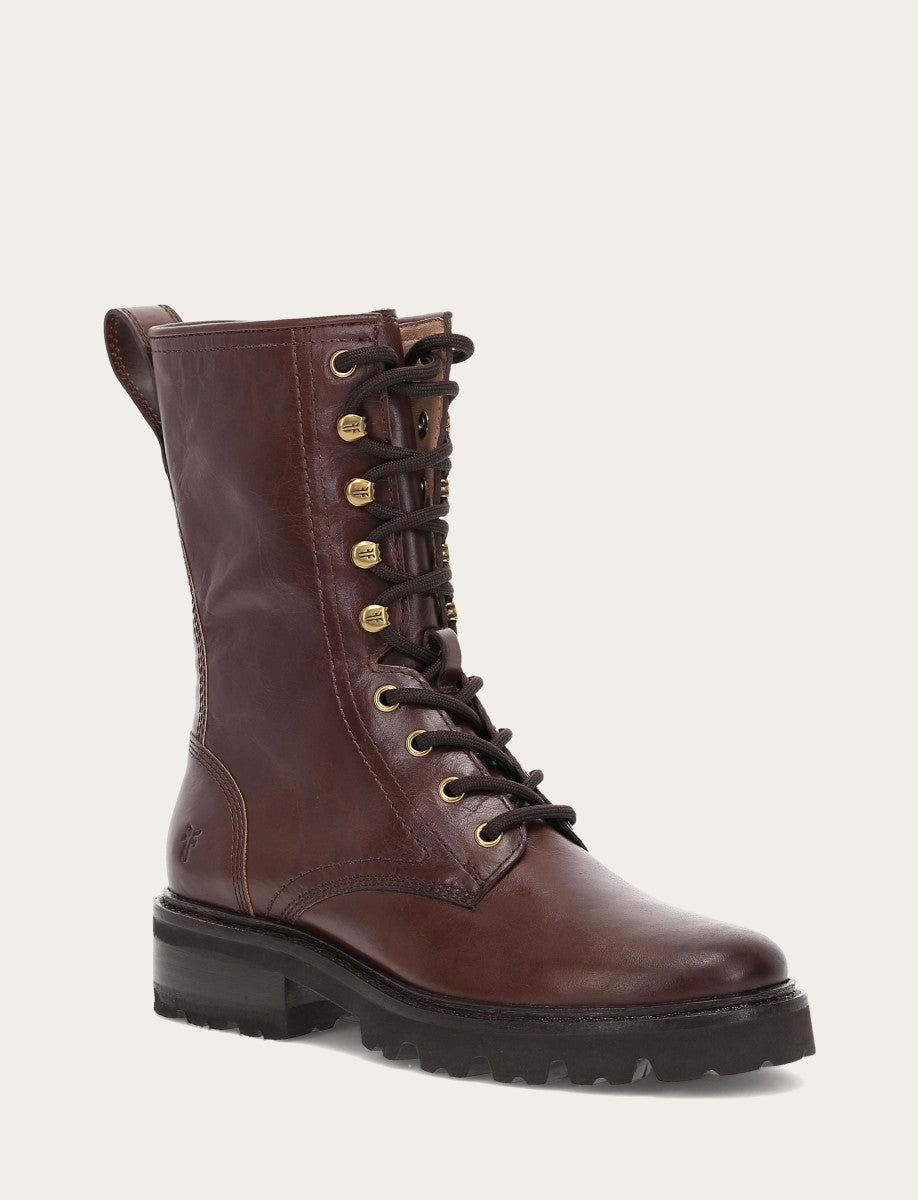 Frye Discount | Women's Bourbon Olivia Combat Boots