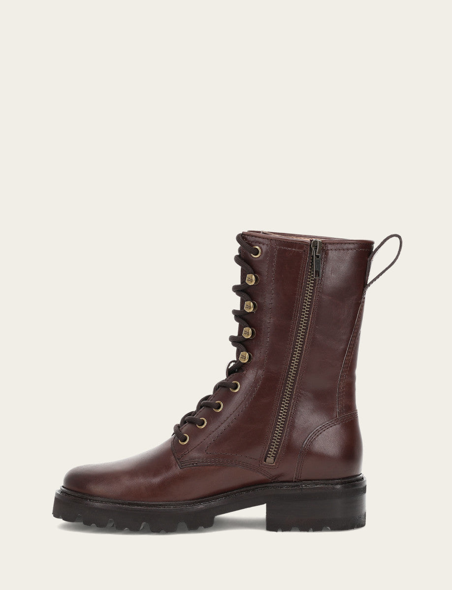 Frye Discount | Women's Bourbon Olivia Combat Boots