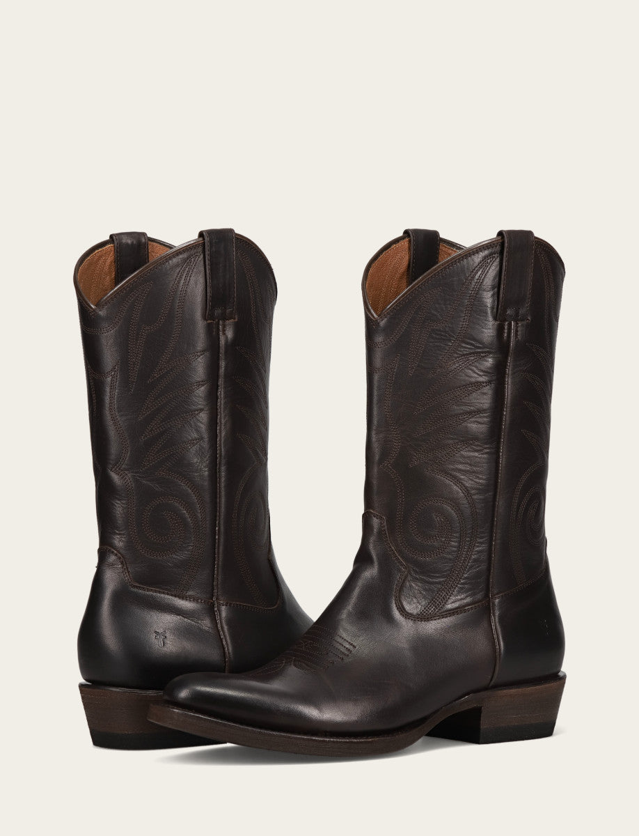 Frye Featured | Men's Chocolate Grady Vintage Stitch Western Boots